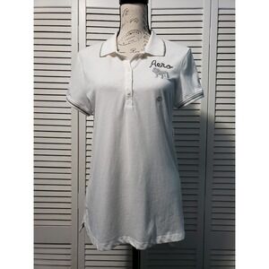 Aeropostale Polo Shirt Juniors XL White Logo‎ Collared Short Sleeve Casual New